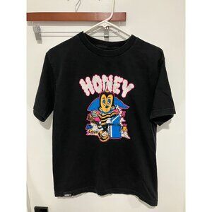 Honey Brand Men's Cool Bee Graphic T-Shirt, Black, Medium